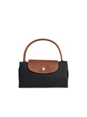 Longchamp Bag With 'S Le Pliage Original' Handle In Black Recycled Tela