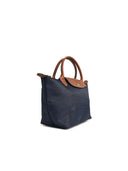 Longchamp Bag With 'S Le Pliage Original' Handle In Marine Recycled Tela