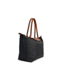 Longchamp 'M Le Pliage Original' Black Recycled Tela Shoulder Bag