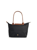 Longchamp 'M Le Pliage Original' Black Recycled Tela Shoulder Bag