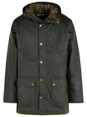 Barbour 'Bedale'짙은 녹색 왁스면 파파