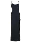 Coperni Black Cotton Blend Dress
