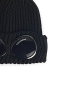 C.P. Bedrijf 'Lens' zwarte wollen beanie