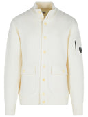 C.P. Grs 'GRS' witte wollen blend trui