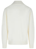 C.P. Company 'Grs' White Wool Blend Sweater