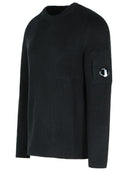 C.P. Company 'Full Rib' Black Cotton Blend Sweater