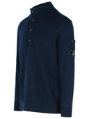 C.P. Company 'Grs' Navy Wool Blend Sweater