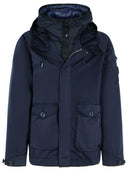 C.p. Företagets marin Polyester Blend Hooded Jacket