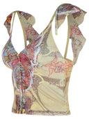 Diesel Fiore' Multicolor Cotton Blend Top