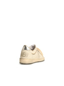 Golden Goose 'Ball Star' White Lear Sneakers With Silver Star And Heel
