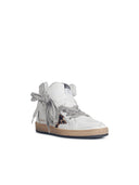 Golden Goose ' Sky Star' White Lear Sneakers With Ankle Signature And Leo Pony Hair Inserts