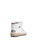 Golden Goose ' Sky Star' White Lear Sneakers With Ankle Signature And Leo Pony Hair Inserts