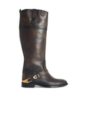 Golden Goose 'Charlie' Dark Brown Lear Boots