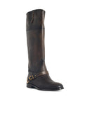 Golden Goose 'Charlie' Dark Brown Lear Boots