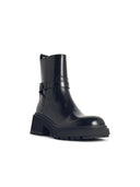 Jimmy Choo 'Conny Flat' Black Lear Ankle Boots