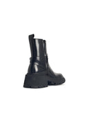 Jimmy Choo 'Conny Flat' Black Lear Ankle Boots