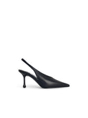 Jimmy Choo 'Isa 80' Black Lear Slingbacks