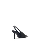 Jimmy Choo 'Isa 80' Black Lear Slingbacks