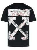 Off White 'Newspaper Arrow' Black Cotton T Shirt