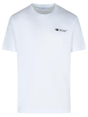 Uit wit 'inkt pijl' wit katoenen t -shirt