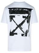 Uit wit 'inkt pijl' wit katoenen t -shirt