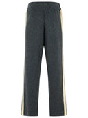 Palm Angels Dark Grey Wool Blend Trousers