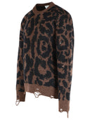 Laneus Two Tone Merino Wool Blend Sweater
