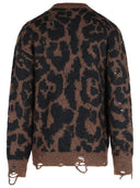 Laneus Two Tone Merino Wool Blend Sweater