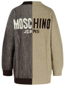 Moschino Jeans Two Tone Cashmere Blend Cardigan