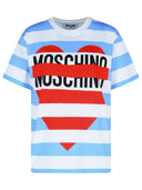 Moschino Jeans Camiseta de algodón azul claro