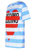 Moschino Jeans Camiseta de algodón azul claro
