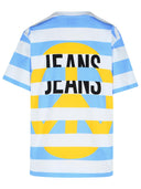 Moschino Jeans Camiseta de algodón azul claro