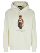 Sudadera de oso de polo ralph lauren en mezcla de algodón blanco