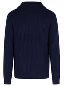 Polo Ralph Lauren Navy Wool And Cotton Sweater
