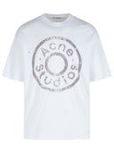 Camiseta de mezcla de algodón de acné estudios blancos
