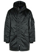 Alpha Industries 'n 3 B UV' Black Nylon Parka