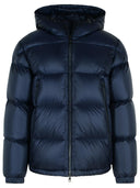 Piumino Moncler 'Rivau' in Poliammide Blu
