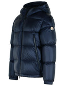 Piumino Moncler 'Rivau' in Poliammide Blu