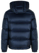 Piumino Moncler 'Rivau' in Poliammide Blu