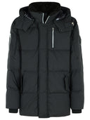 Moose Knuckles "Everest 3 Q" Nylon nero e giacca di cotone