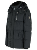 Moose Knuckles "Everest 3 Q" Nylon nero e giacca di cotone