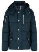 Moose Knuckles 'Original 3 Q' Navy Cotton Blend Down Jacket