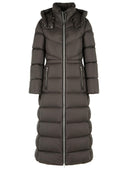 Moose Knuckles 'Belle' Long Brown Nylon Down Jacket