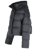 Chaqueta con capucha de poliéster negro raxxy