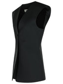Róhe Blusa sin mangas en Black Virgin Wool Blend