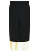 Róhe Black Virgin Wool Blend Rok
