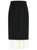 Róhe Black Virgin Wool Blend Rok