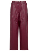 Rotate Burgundy Polyester Pants