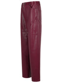 Rotate Burgundy Polyester Pants