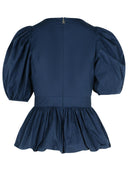 Rotate Dark Blue Cotton Blouse